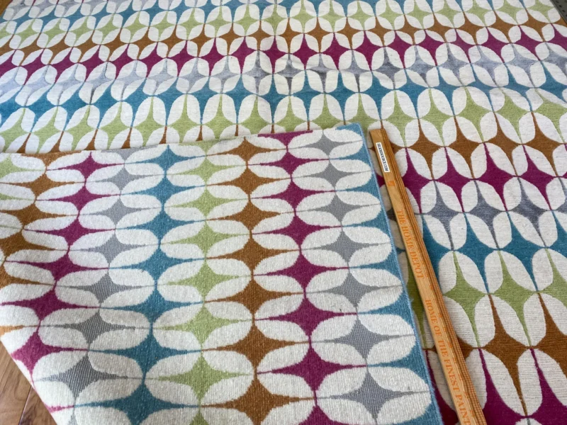 IMG_5112 Stark DELPHOS BROWN Modern Wool Silk Hand Knotted Colorful Egg Green Pink Blue Cream 6x9' MSRP USD 12,000