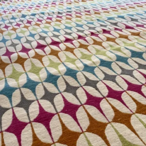 IMG_5115 Stark DELPHOS BROWN Modern Wool Silk Hand Knotted Colorful Egg Green Pink Blue Cream 6x9' MSRP USD 12,000