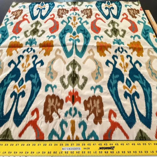 IMG_5218 13 Berkbox52 1.2 yard Scalamandre Embroidery Mandalay Ikat Spice Market MSRP USD 414/Y