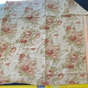 IMG_5305 12 Berkbox56 1.3 yard Scalamandre Balmoral-Corn linen Rose, Green Floral
