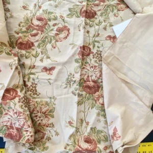 IMG_5308 12 Berkbox56 1.3 yard Scalamandre Balmoral-Corn linen Rose, Green Floral