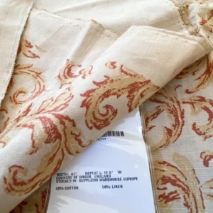 IMG_5335 19 Berkbox56 1.4 yard Scalamandre SM. KIDDERMINSTER-CL TERRACOTTA Yellow Beige