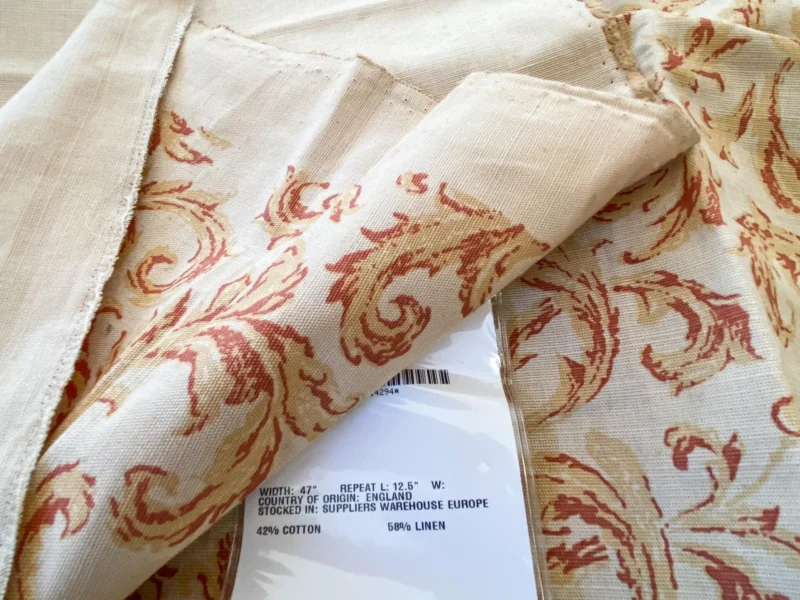 IMG_5335 19 Berkbox56 1.4 yard Scalamandre SM. KIDDERMINSTER-CL TERRACOTTA Yellow Beige