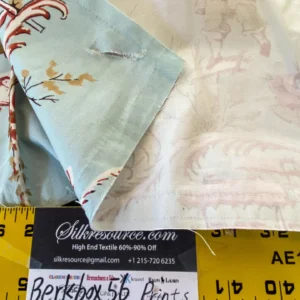 IMG_5338 20 Berkbox56 1.2 yard Scalamandre Sky blue Red Chinoiserie Toile Floral Print Minor Defect
