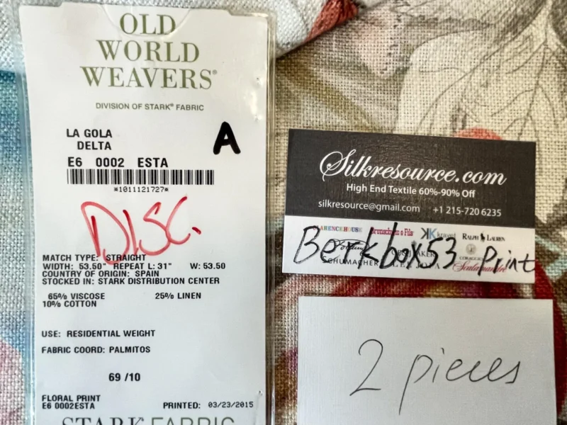 IMG_5368 Scalamandre La Gola Delta Wild Water Bird Flamingo Florida Marsh Linen print- 1.2 Yard