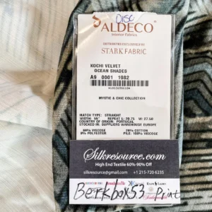 IMG_5396 Scalamandre Kochi Velvet Ocean Shades Geometric - 2.4 Yard