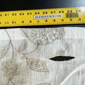 IMG_5440 1 Berkbox54 1.2 yard Scalamandre Madhavi Khaki on Ivory Embroidery Minor Defect MSRP USD 272/Y