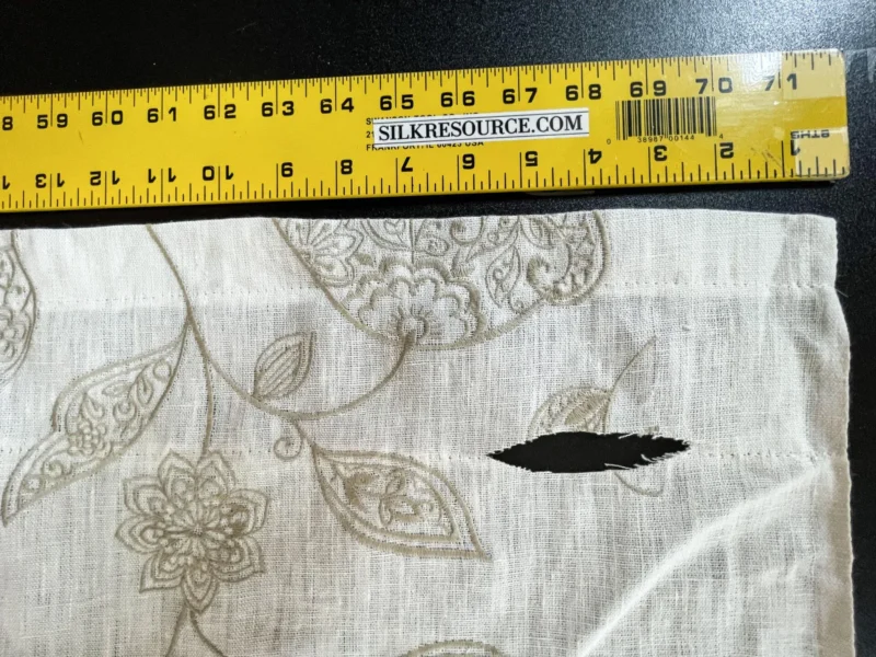 IMG_5440 1 Berkbox54 1.2 yard Scalamandre Madhavi Khaki on Ivory Embroidery Minor Defect MSRP USD 272/Y