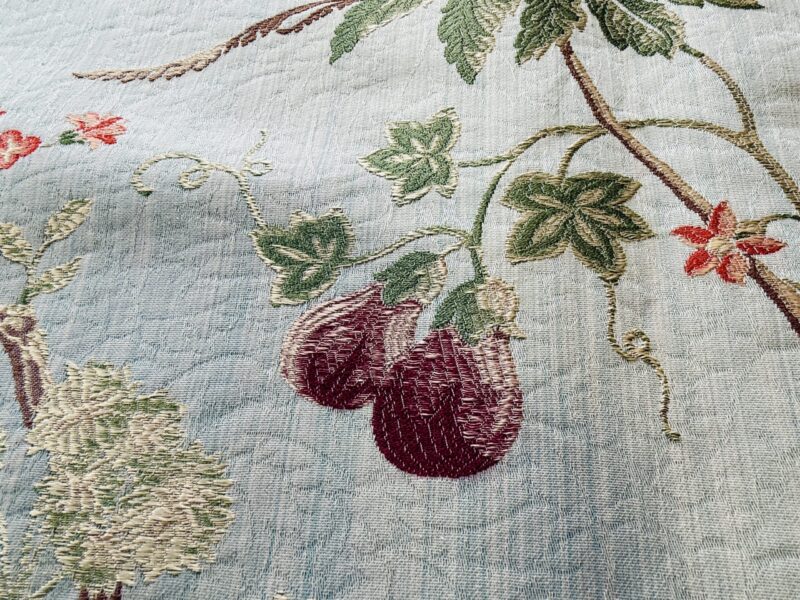 IMG_8870 25 Berkbox52 2.4yds Scalamandre Colony La Perouse Multi on Ivory Pomegranate eggplant pineapple Fruits Floral Tree Foliage MSRP USD 578/Y