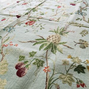 IMG_8873 25 Berkbox52 2.4yds Scalamandre Colony La Perouse Multi on Ivory Pomegranate eggplant pineapple Fruits Floral Tree Foliage MSRP USD 578/Y