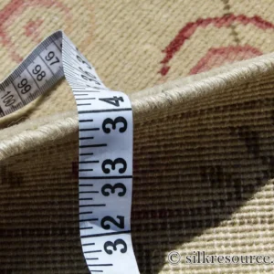 Stark EVERMAN TAN Silk Wool Hand Knotted Rug Delicate Climing Rose Flower Pink Red 11'11"X9' MSRP USD 11,000