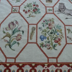 P1670212 Stark BARENTU SILVER  Diamond Barratta Collection Leopard Deer Bird Flora Zoology 100% Wool 5x9' MSRP USD2300
