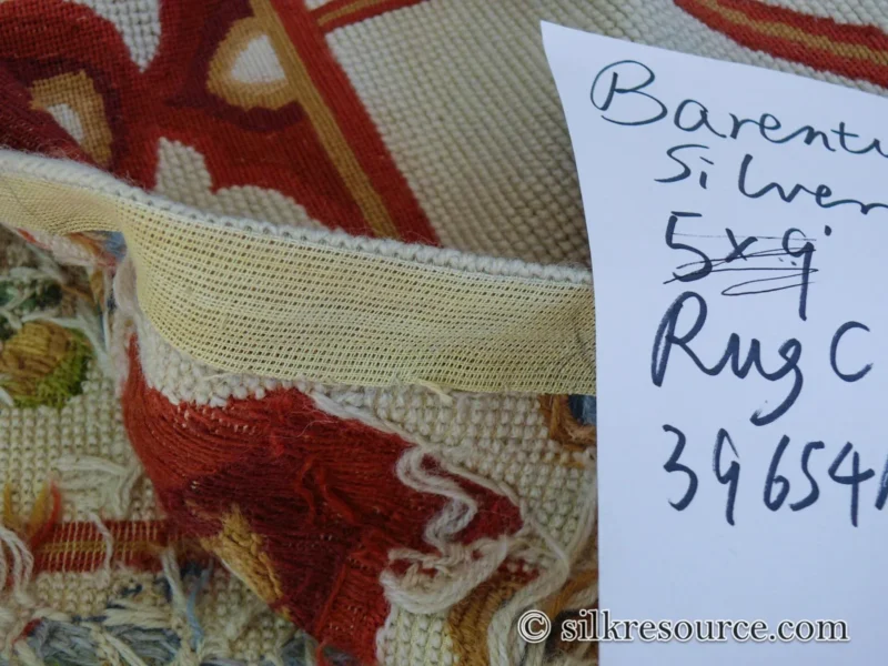 P1670216 Stark BARENTU SILVER  Diamond Barratta Collection Leopard Deer Bird Flora Zoology 100% Wool 5x9' MSRP USD2300