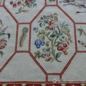 P1670218 Stark BARENTU SILVER  Diamond Barratta Collection Leopard Deer Bird Flora Zoology 100% Wool 5x9' MSRP USD2300