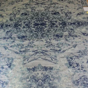 P1670235 Stark Cedartown Light Slate Grey Modern Blue Grey Rug Medallion Hand Knotted - 100% Silk - 9x12' MSRP USD16250
