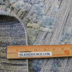 P1670242 Stark Cedartown Light Slate Grey Modern Blue Grey Rug Medallion Hand Knotted - 100% Silk - 9x12' MSRP USD16250