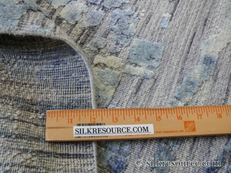 P1670242 Stark Cedartown Light Slate Grey Modern Blue Grey Rug Medallion Hand Knotted - 100% Silk - 9x12' MSRP USD16250