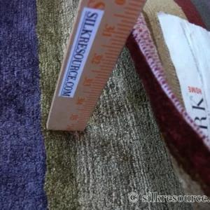 P1670249 Stark Elfers Maroon Stripe 100% Silk Rug 4x6' Red Gold Black Stripe MSRP 00