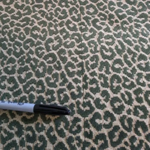 PXL_20230606_194224904 1.2Y Scalamandre Panthera Velvet Moss Green Panther Leopard Skin MSRP USD 256/Y Minor Defect
