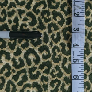 PXL_20230607_173511400edit 1.2Y Scalamandre Panthera Velvet Moss Green Panther Leopard Skin MSRP USD 256/Y Minor Defect