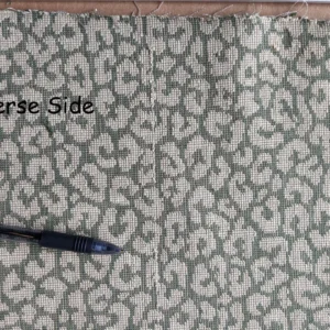 PXL_20230607_173555002edit 1.2Y Scalamandre Panthera Velvet Moss Green Panther Leopard Skin MSRP USD 256/Y Minor Defect