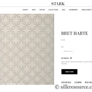 Screenshot 2023-05-31 at 12-09-57 BRET HARTE Silver Stark BRET HARTE White Lattice Diamond Linen Handmade Transitional Mid Century Rug 6x9' MSRP USD 3175