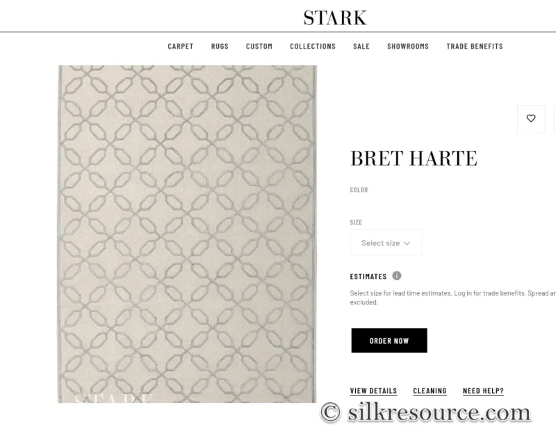 Screenshot 2023-05-31 at 12-09-57 BRET HARTE Silver Stark BRET HARTE White Lattice Diamond Linen Handmade Transitional Mid Century Rug 6x9' MSRP USD 3175