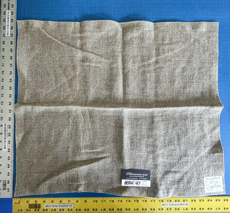 IMG_2519 1 Berkbox47 23x 26" Square Scalamandre TULUM 100% Linen Beige Texture Solid