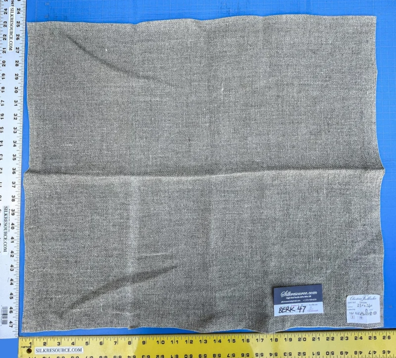 IMG_2520 1 Berkbox47 23x 26" Square Scalamandre TULUM 100% Linen Beige Texture Solid