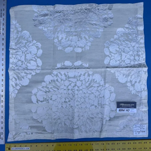 20 Berkbox47 26″x 26″ Square  Christian Fischbacher Rendezvous White Floral