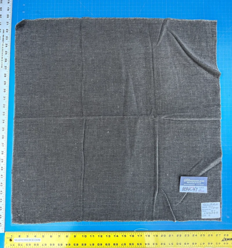 IMG_2565 23 Berkbox47 26″x 26″ Square  Scalamandre  Christian Fischbacher SINALOA Black White Woven