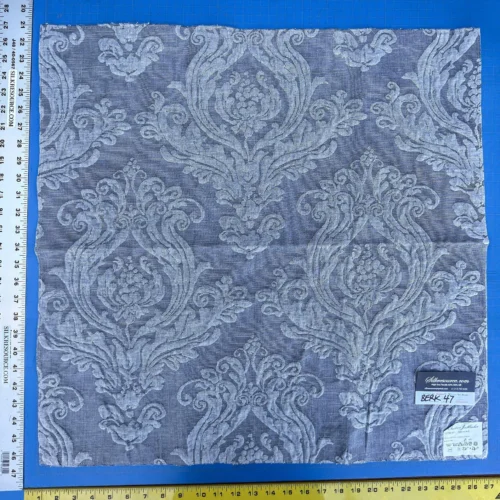 32 Berkbox47 27″x 27″ Square  Scalamandre Christian Fischbacher SOUVENIR Gray Renaissance Velvet