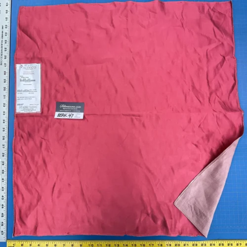 57 Berkbox47 28″x 28″ Square Scalamandre CLAN BUBBLE GUM Red Viscose Plain