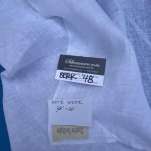 IMG_2683 1 Berkbox48 38″x 38″ Square Scalamandre White Sheer Plain Solid Texture