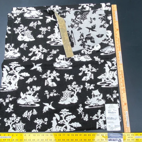 IMG_5433 10 Berkbox57 Outdoor  2 yards x 30" Scalamandre LILY POND COAL Black MSRP USD 222/y