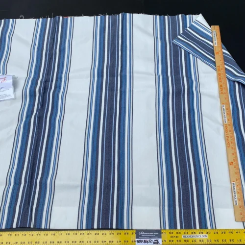 IMG_5439 12 Berkbox57 Outdoor  1.2 yard Scalamandre CABANA STRIPE Indigo Blue and White  MSRP USD 252