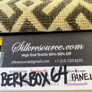 IMG_5511 1 Berkbox64 Finished Drapery 2.4 yard Scalamandre  Colony Roma Raff Linen Velvet Geometric Brown and Beige MSRP USD 300+/Y