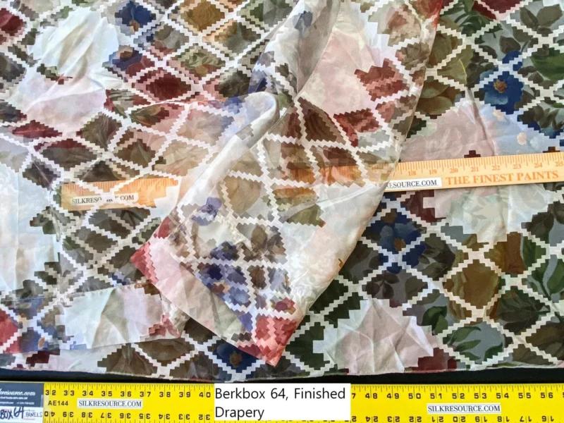 IMG_5542 6 Berkbox64 Finished Drapery 2.5yard Scalamandre Printed "Sheer" Lace over Rose