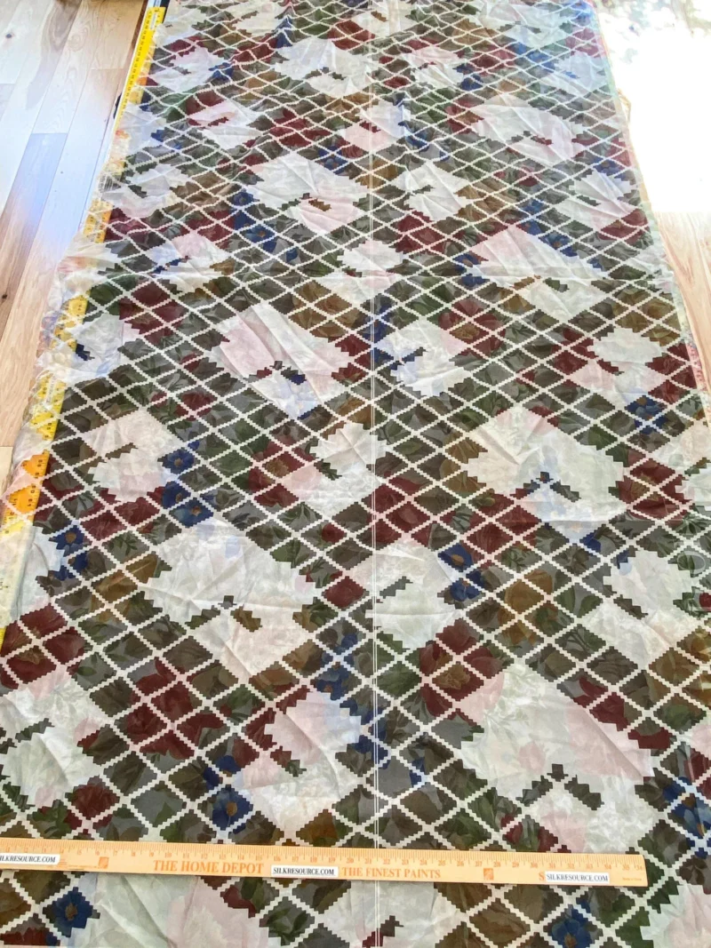 IMG_5543 6 Berkbox64 Finished Drapery 2.5yard Scalamandre Printed "Sheer" Lace over Rose