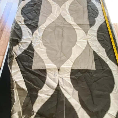 IMG_5554 8 Berkbox64 Finished Drapery 2.4yard Scalamandre SOLERA SMOKE Dark Gray Sheer