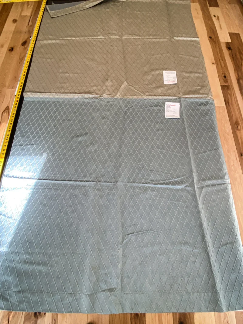IMG_5594 13 Berkbox64 Finished Drapery 2.4yard "2 Pieces & 2 Colorways" Scalamandre DIAMOND WEAVE Bluestone and Pewter Jacquard MSRP USD316/y