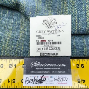 IMG_5630 1 Berkbox60 2.4 yard Scalamandre TAMIL Ocean Strie Texture Green Blue  MSRP USD208/y