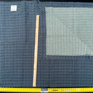 IMG_5645 18 BerkBox94 Raoul Textile Line Hand Print Made in US Mali Green White Art Deco Ikat Dots Diamond 1.6YD MSRP 0+/y