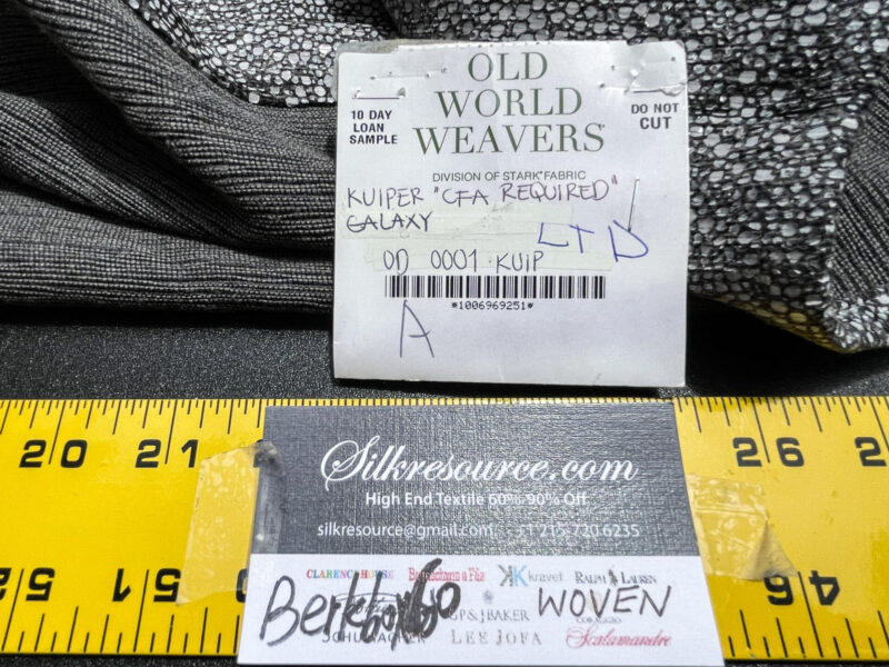 IMG_5672 14 Berkbox60 1.5yard Scalamandre KUIPER GALAXY Black  MSRP USD310/y
