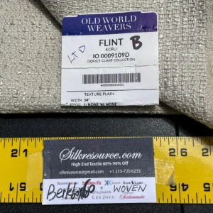 IMG_5681 17 Berkbox60 2.4yard Scalamandre FLINT ECRU Texture Plain Beige