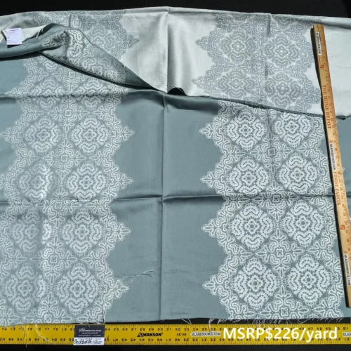 IMG_5723 9 Berkbox61 1.4 yard Scalamandre JOSEPHINE Blue Mist Embroidery Light Blue MSRP USD226/y