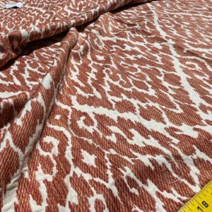 IMG_5734 12 Berkbox61 1.5 yard Scalamandre LHASA IKAT WEAVE Coral Orange  MSRP USD362/y