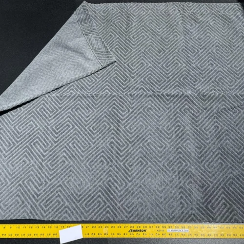 IMG_5741 15 Berkbox61 1.2 yard Scalamandre MEANDER VELVET Smoke Cut Velvet Outdoor Dark Gray MSRP USD350/y