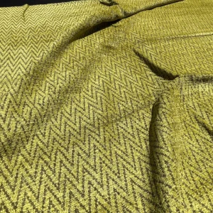 IMG_5776 10 Berkbox62 1.2 yard Scalamandre CHEVRON CHINELLE CHARTREUS  Green MSRP USD246/y