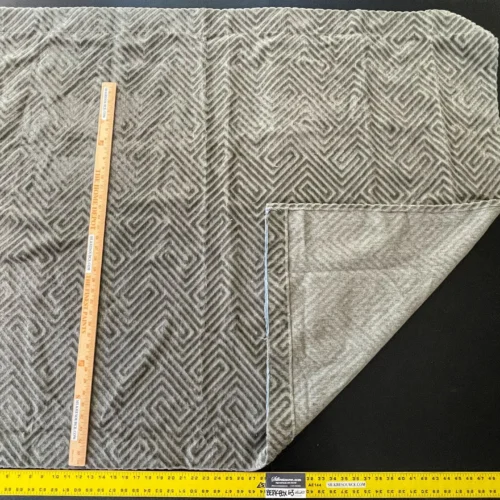 IMG_5812 10 Berkbox63 1.2 yard Scalamandre MEANDER VELVET Stone Cut Velvet Outdoor Brown Gray MSRP USD350/y